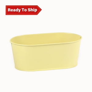 Chậu Hoa Sân Vườn Hình Bầu Dục Bằng Kim Loại Trọng Lượng Nhẹ Rẻ Hơn Phong Cách Cổ Điển Bình Hoa Bồn Tắm Bình Đựng Đồ Mộc Mạc Bắc Âu Đóng Gói/Giftp - Product Image 2