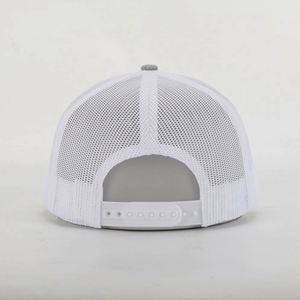 Custom High Quality 6 Panel Classic Polyester Cotton Low Moq Heather Grey Embroidery Patch Logo Mesh Trucker Cap <b>Hat</b> <b>for</b> Sale - Product Image 5