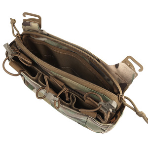 Durable Nylon Camo Multi Compartment Sling Bag Curve Back Zipper Portable Outdoor Hiking Travel Crossbody Pouch - Product Image 2