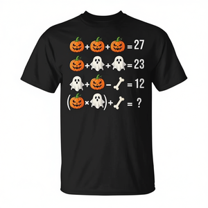 Camiseta con diseño divertido de Meme Pumpkin Ghost Math Teacher, disfraz de profesor de matemáticas, diseño divertido de Halloween, talla para adulto - Product Image 2