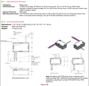 ลดราคาพิเศษ PTB30W-0700-42-FN ERP AC-DC ไดรเวอร์ LED แบบตั้งโปรแกรมได้ 30W 120-277VAC Class2 IP20 รับประกัน 5 ปี - Product Image 4