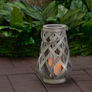 हैको 2024 प्राचीन नेतृत्व वाला रतन गार्डन लाइट 5 डब्ल्यू सौर पैनल बैटरी से चलने वाले गर्म सफेद सजावटी लालटेन - Product Image 2