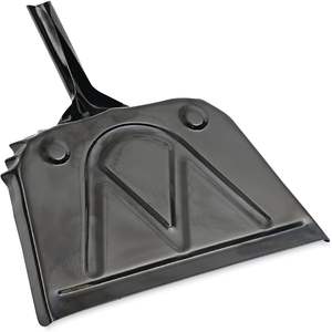 Balai à poussière en acier noir de calibre 20 Boardwalk, 12 po x 14 po, manche de 2 po avec balai en fer pour usage domestique et jardinier, 12 par carton - Product Image 5