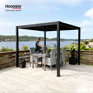 Pergola bioclimatique Hooeasy en aluminium avec toit <span class=keywords><strong>à</strong></span> lames orientables, imperméable, pour terrasse extérieure, en vente - Product Image 4