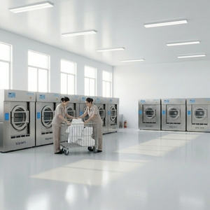Nouvelle machine à laver, sécher, repasser et plier le linge électrique de qualité européenne 50 kg entièrement automatique, <span class=keywords><strong>commerciale</strong></span>/industrielle, en acier inoxydable - Product Image 2
