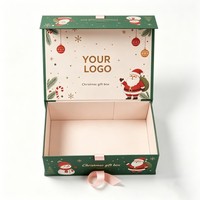 Cajas de Regalo Decorativas Navideñas de Alta Gama con Laminación Mate y Recubrimiento UV - Caja Ecológica para Empacar Bufandas Navideñas