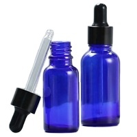 Bouteille en verre d'huile essentielle ambre de 20ml avec compte-gouttes