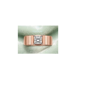 Anillo Clásico de Oro con Diamante Solitario para Compromiso, Ceremonia de Boda y Joyería Fina - Product Image 1