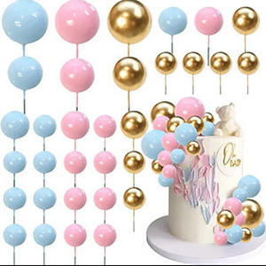Decoración <span class=keywords><strong>de</strong></span> Pastel con Bola <span class=keywords><strong>de</strong></span> Burbuja Dorada y Plateada, Adornos Insertables, Decoración Moderna para Bodas, <span class=keywords><strong>Cumpleaños</strong></span> y Postres - Product Image 3