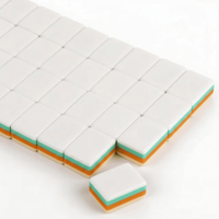 Élégant jeu de Mahjong américain Lotus, 166 tuiles en acrylique dorées avec chiffres aux coins et caractères chinois, jeu de société