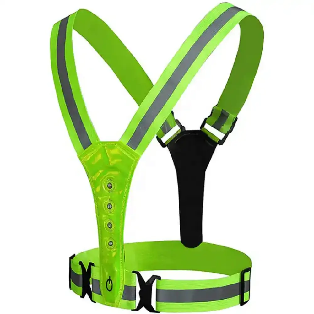 Adjustable Elastic Gear Running Vest Reflective Safety Belt Electric for Night Walkers Bikers