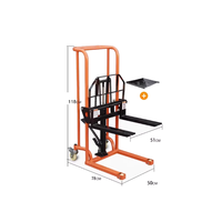 Chariot élévateur à palettes hydraulique OEM, capacité de charge 200 kg, hauteur de levage 90 cm, pour le déplacement et le chargement de petites marchandises pour les ménages et les fermes