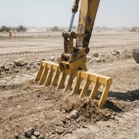 Wheel Loader Super Heavy Duty dengan Rake Stick Lebar yang Dapat Disesuaikan, Rake Bulldozer 3-30 Ton Universal Fit, Garansi 1 Tahun