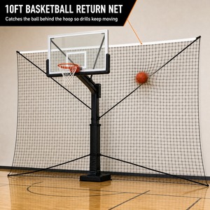 Filet de récupération de ballon de basketball de 3 m (10 pieds) pour panier de <span class=keywords><strong>basket</strong></span>, entraînement de tir, intérieur/extérieur, terrain de sport, école - Product Image 3
