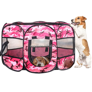 Camouflage Portable Tente Pliante Parc Chat Chiens Respirant Caisse Maison Chiot Cage Clôture Parc Tente - Product Image 1