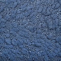 Couverture en jacquard nordique Serene Plush Popcorn, tapis à franges nouées à la main en chenille bleu poussière pour la maison, l'hôtel, le canapé, toutes saisons