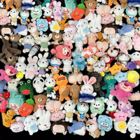 Klaar voor verzending 4/8/10/12 inch gemengde mini dierenfiguurtjes pluche speelgoed mini pluche kraanmachine prijs fabriek groothandel