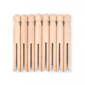 Epingles de poupée en bois non finis, 100 pièces, <span class=keywords><strong>épingle</strong></span>s <span class=keywords><strong>à</strong></span> <span class=keywords><strong>linge</strong></span> rondes et en bois pour enfants, DIY bricolage - Product Image 1