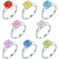 Bijoux exquis S925 Sterling Silver Cubic Crystal 5A Zircon Ladies Ring peut être utilisé pour la confession de fiançailles