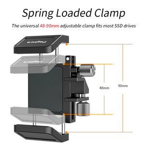 Support universel en alliage d'aluminium pour SSD avec griffe porte-accessoire pour <span class=keywords><strong>Sigma</strong></span> <span class=keywords><strong>FP</strong></span>/BMPCC 4K/6K/Z CAM et pour SSD T5/T7/T9 - Product Image 3