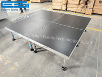 Plataforma de Escenario Portátil ESI en Oferta para Conciertos, Bodas y Eventos al Aire Libre, Plataforma de Aluminio de 4 pies x 4 pies, 4 pies x 8 pies para Conciertos, Eventos y Bodas