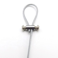 Câble en acier inoxydable galvanisé, 50 pièces, 1.5mm avec Clips de fils, écrous d'aile