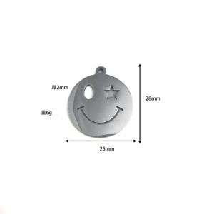 Cadenas de acero inoxidable para mujer con estilo de moda, mueca dulce y vanguardista para joyería de collar sonriente - Product Image 5