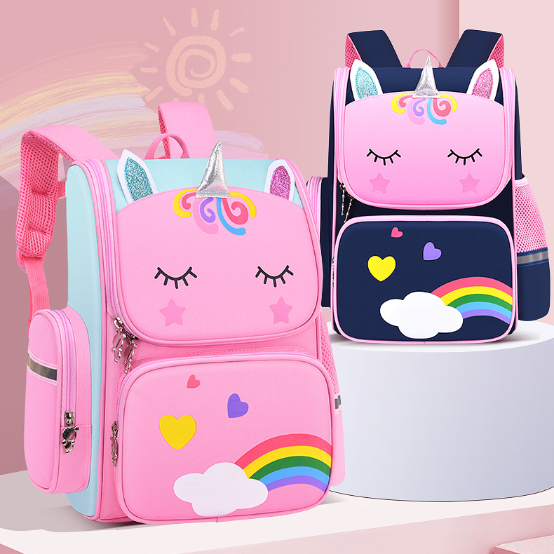 Школьный ранец с принтом единорога, легкий рюкзак для детского сада, новые школьные ранцы для мальчиков и девочек, повседневные школьные сумки