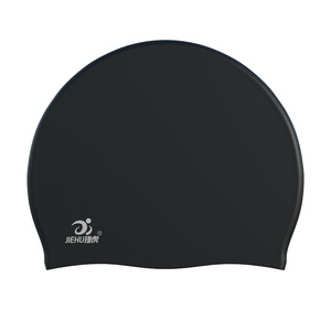 Jiehu Silicone Swimming Cap Unisex Extra <b>Large</b> Waterproof Comfortable Elastic Training Grade Solid Color Adult Swim Cap - Product Image 5