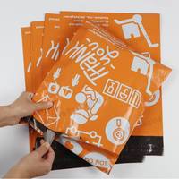 Nouveaux sacs d'expédition en plastique personnalisés à la mode, sacs de courrier express sur mesure, sacs d'expédition en polyéthylène orange pour vêtements