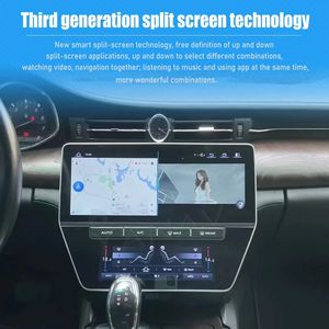 แอนดรอยด์12หน้าจอคู่วิทยุติดรถยนต์ GPS นำทางเครื่องเล่น CarPlay แบบไร้สายหน้าจอสัมผัส12.3นิ้วสำหรับ Maserati - Product Image 4