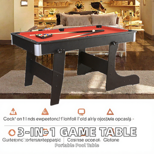 Foldable 5 FT Pool Billiard <b>Table</b> <b>Wood</b> Snooker Game <b>Table</b> Indoor Home Game Room - Product Image 2