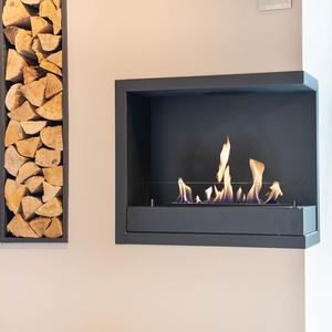 Chimenea <span class=keywords><strong>de</strong></span> Etanol Moderna <span class=keywords><strong>de</strong></span> Acero para Montar en la Pared, Ideal para Salas <span class=keywords><strong>de</strong></span> Estar en Villas y Apartamentos - Product Image 2