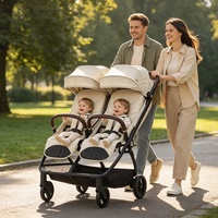 Poussette double légère et pliable pour enfants, berceau pour nourrissons et tout-petits, poussette de voyage pour nouveau-nés, poussette pour jumeaux