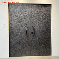 Puertas de Entrada de Seguridad Pivotantes Modernas de Acero Inoxidable Antirrobo para Uso Comercial en Exteriores