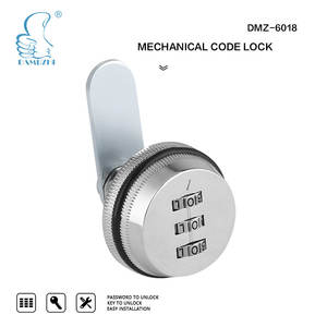 Boîte aux lettres en métal sans clé à combinaison numérique à 3 chiffres, forme ronde, réinitialisable, pour usage partagé, 6018 Z, pour meubles publics, armoire - Product Image 2