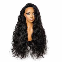 Perruque demi-tête afro bouclée frisée en cheveux humains, non-lacée, fabriquée à la machine, avec cordon de serrage, pour femmes noires