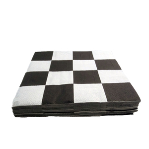 Anyou màu đen và trắng rô cờ Khăn ăn đua xe chủ đề cấp thực phẩm in Khăn ăn công thức 1 xe bên disposables nhà - Product Image 1