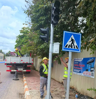 Système de signalisation routière solaire à écran complet de 200 mm, 300 mm, 12 pouces, hors réseau, pour passage piétonnier et véhicule, avec contrôleur