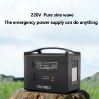 Station portable haute puissance 5000W, batterie lithium-ion, onduleur à onde sinusoïdale pure, technologie MPPT, compatible panneau solaire, lampe torche