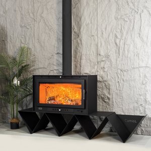 Poêle à bois autoportant en acier pour intérieur, grande taille, résistant aux hautes températures, à combustion fermée, pour <span class=keywords><strong>foyer</strong></span> domestique - Product Image 4