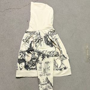 Bebas pajak kustom USA Fit Semua dicetak 100% katun Zip dipotong longgar grafis DTG cetak asam antik dicuci kartun DIY - Product Image 2