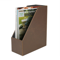 Organizador de cuero Pu, organizador de escritorio de papel, organizador de archivos para escritorio