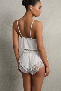 Pyjama personnalisé Vêtements de nuit en <span class=keywords><strong>satin</strong></span> de soie et dentelle pour femmes - Product Image 3