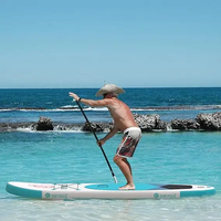Planche à pagaie la plus vendue planche de surf portable bleue planche de sport stable pour unisexe