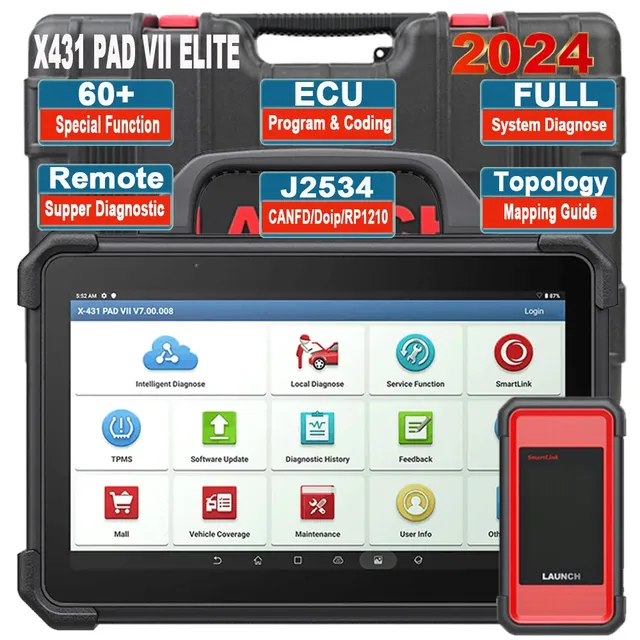 2025 Launch Pad 7 Pad VII Full System Car OBD2 Scanner Diagnostic Tool Online Programming with SDK Combination for Cars