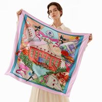 Écharpe carrée en soie satinée pour femme, imprimée sur mesure, multi-usages, pour cheveux, cou, tenue quotidienne, décoration de sac, accessoire