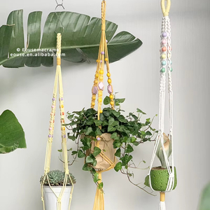 Couleur personnalisée macramé plante cintre décoration murale pour jardin à la main porte-plante décor Boho décor à la maison <span class=keywords><strong>Pot</strong></span> <span class=keywords><strong>de</strong></span> <span class=keywords><strong>fleur</strong></span> EH2504068 - Product Image 3