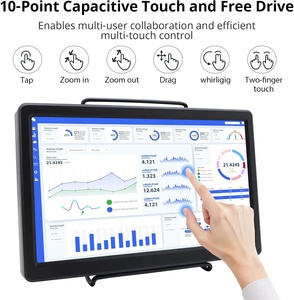 <span class=keywords><strong>Elecrow</strong></span> 10.1 inch IPS Điện dung màn hình cảm ứng màn hình HD 1920x1080 LCD hiển thị cổng VGA được xây dựng trong loa kép LED Backlit 60Hz - Product Image 2