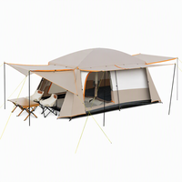 Tente de camping Oxford 2 chambres 1 salon, grande capacité, pliable, protection UV, résistante à la pluie, pour l'extérieur, utilisable en toutes saisons